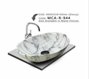 Table Top White (Base) MCA-R-937 Marble Wash Basin